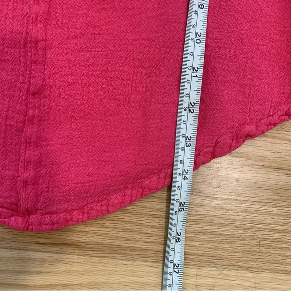 Oh My Gauze! Sporty Cotton Cold Shoulder Top Hot Pink Size Small - Picture 9 of 9